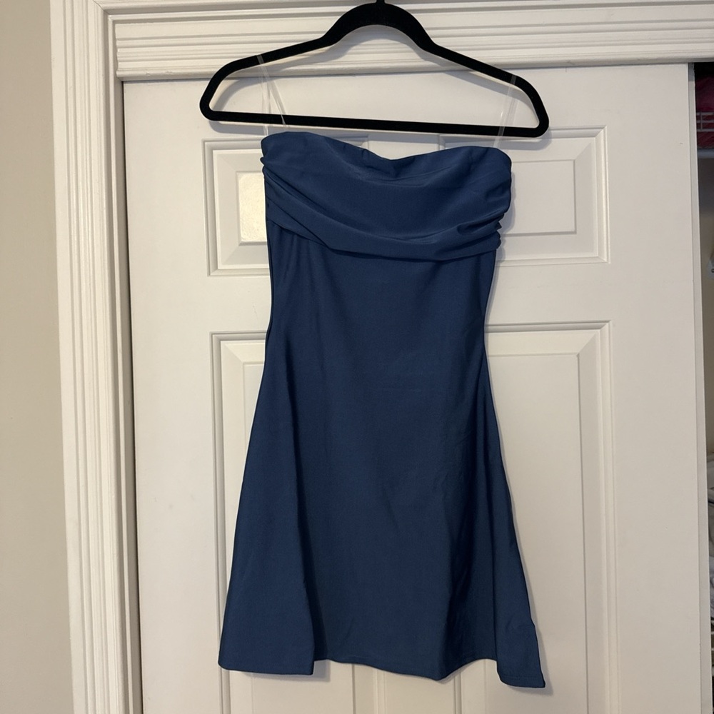 Windsor Strapless Blue Dress